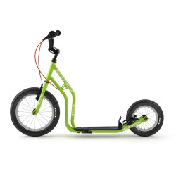 Самокат Yedoo Wzoom New 16/12' з надувними колесами - зелений
