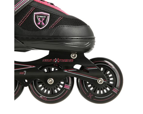 NA19088 BLACK-PINK SIZE M (35-38) IN-LINE SKATES NILS EXTREME