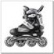 Ролики NILS EXTREME NA0326 чорні розмір S (30-33)