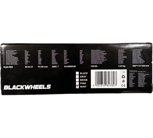 Роликові ковзани Blackwheels Flex Pro M - розмір 34-37, м'ятні