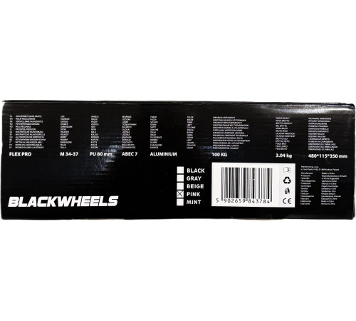 Роликові ковзани Blackwheels Flex Pro M - розмір 34-37, рожеві