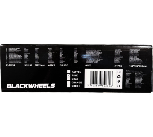 Роликові ковзани Blackwheels Playful S - розмір 32-35, рожеві