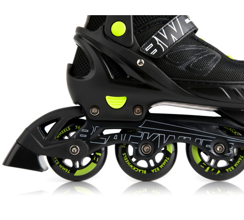 Роликові ковзани Blackwheels Sonic M - розмір 32-35, чорно-зелені