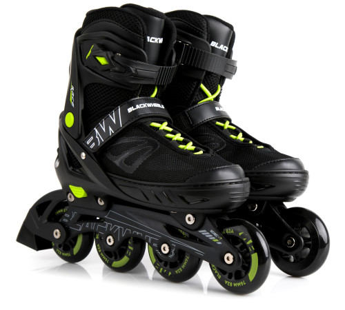 Роликові ковзани Blackwheels Sonic M - розмір 32-35, чорно-зелені