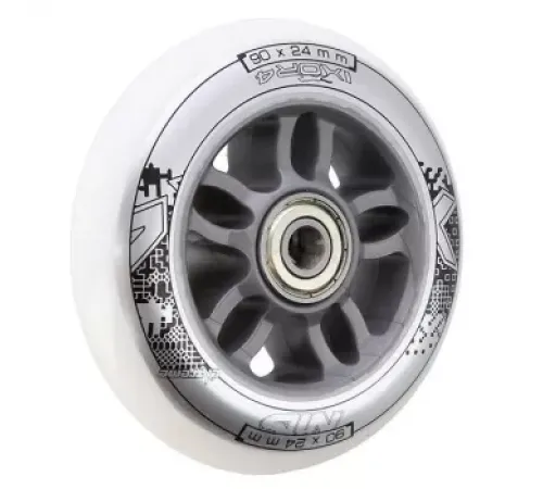 Колеса для роликових ковзанів PU 90x24 82A (4шт.) + ABEC-7 CHROME (8 шт.) NILS EXTREME - білі Колеса для роликових ковзанів PU 90x24 82A (4шт.) + ABEC-7 CHROME (8 шт.) NILS EXTREME - білі