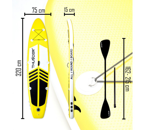 Надувна SUP дошка THUNDER COAST YELLOW 320