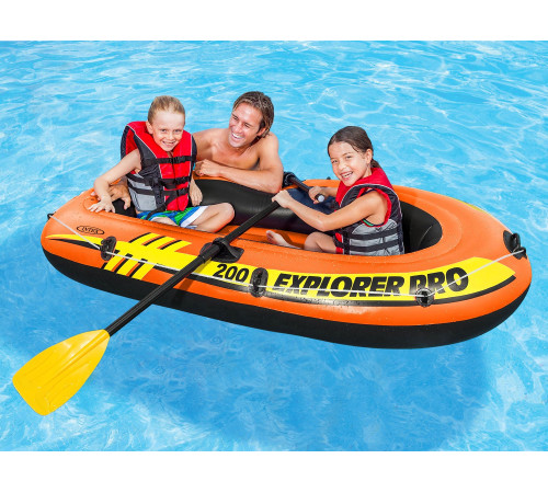 Човен INTEX 58357 Explorer PRO 200 комплект весла + насос 196 x 102 x 33 см Човен INTEX 58357 Explorer PRO 200 комплект весла + насос 196 x 102 x 33 см