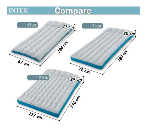 Двомісний надувний туристичний матрац INTEX 67999