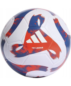 М'яч футбольний Adidas Adidas Tiro League TSBE біло-синьо-червоний HT2422 R.5