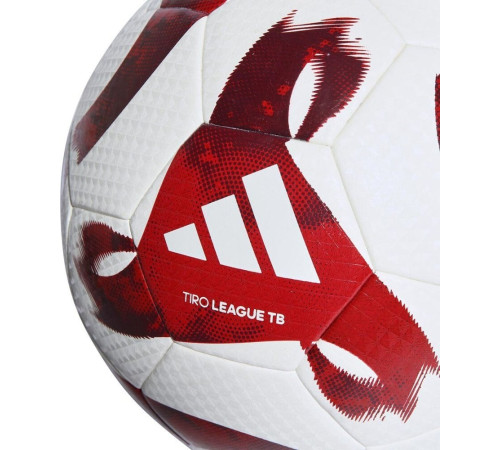 М'яч для футболу Adidas Tiro League термозварений біло-червоний HZ1294 5