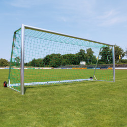 Ворота футбольні цільні з колесами і вагою SPORTPOLAND ECO SAFETY GOAL 7.32x2.44 м