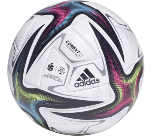 Футбольний м'яч Adidas Conext 21 Ekstraklasa PRO GU1550 GU1550 - білий зі вставками