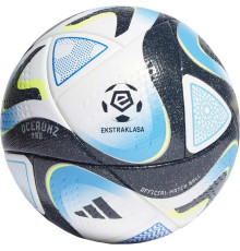 М'яч футбольний Adidas Ekstraklasa Pro IQ4933, біло-синій, розмір 5