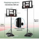 Повнорозмірний регульований баскетбольний кошик Costway