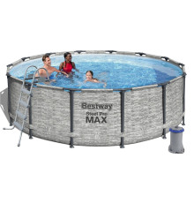 Басейн каркасний Bestway 5619d, 427 x 122 см - сірий