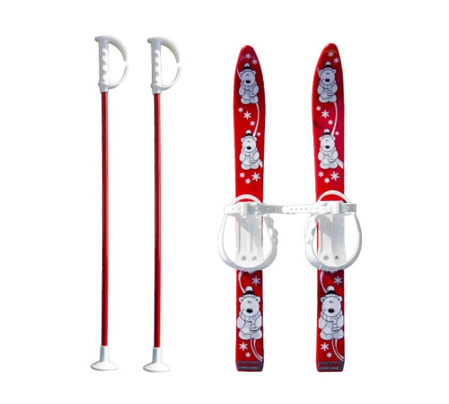 Дитячі лижі з палицями 70 см MARMAT Red Дитячі лижі з палицями 70 см MARMAT Red