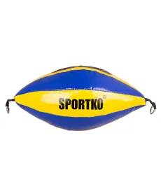 Боксерська груша  SportKO GP2 22x40 см / 4,5 кг - синьо-жовта