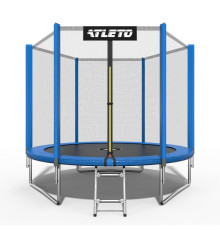 Батут Atleto 42400454 з зовнішньою сіткою 183 см синій
