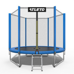 Батут Atleto 42400454 з зовнішньою сіткою 183 см синій