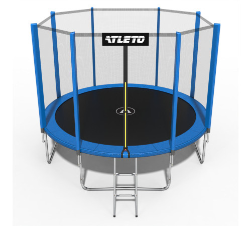 Батут Atleto 42400458 з зовнішньою сіткою 374 см синій