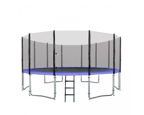 Садовий батут SkyRamiz 487 см 16 футів дитячий синій + аксесуари