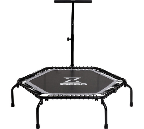 Батут для фітнесу Zipro Fitness з поручнем 4,5 фути 130 см чорний Батут для фітнесу Zipro Fitness з поручнем 4,5 фути 130 см чорний
