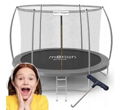 Батут Jumi Motion Sport Line Premium з внутрішньою сіткою 10 футів 305 см сірий Батут Jumi Motion Sport Line Premium з внутрішньою сіткою 10 футів 305 см сірий
