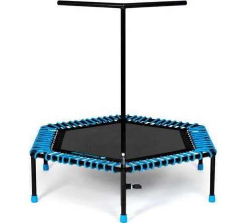 Батут для фітнесу Fit and Jump 3142 з поручнем 4 фути 126 см чорно-синій Батут для фітнесу Fit and Jump 3142 з поручнем 4 фути 126 см чорно-синій