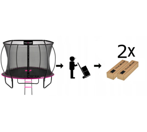 Батут THUNDER INSIDE ULTRA 8FT рожевий