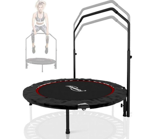 Батут для фітнесу Physionics JG86932 з поручнем 3,5 футів 101 см чорно-червоний Батут для фітнесу Physionics JG86932 з поручнем 3,5 футів 101 см чорно-червоний