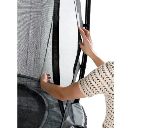 Батут EXIT Elegant Premium з зовнішньою сіткою 214 х 366 см сірий Батут EXIT Elegant Premium з зовнішньою сіткою 214 х 366 см сірий