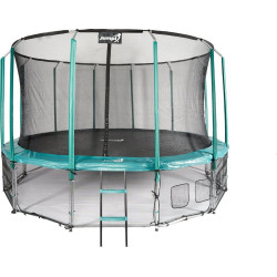 Батут Jumpi Maxy Comfort з внутрішньою сіткою 487 см зелений