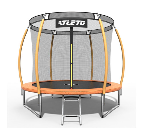 Батут Atleto 42400467 з внутрішньою сіткою 252 см помаранчеий Батут Atleto 42400467 з внутрішньою сіткою 252 см помаранчеий