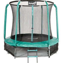 Батут Jumpi Maxy Comfort з внутрішньою сіткою 244 см  зелений