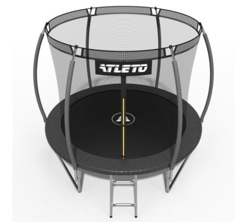 Батут Atleto 42400468 з внутрішньою сіткою 252 см чорний Батут Atleto 42400468 з внутрішньою сіткою 252 см чорний