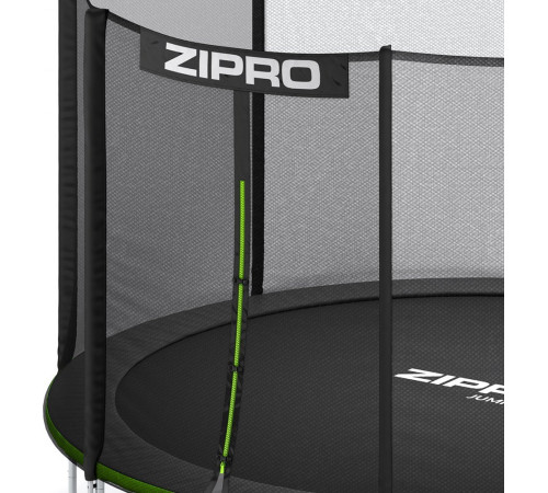Батут Zipro Jump Pro з зовнішньою сіткою 6 футів 183 см чорно-зелений Батут Zipro Jump Pro з зовнішньою сіткою 6 футів 183 см чорно-зелений