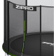 Батут Zipro Jump Pro з зовнішньою сіткою 6 футів 183 см чорно-зелений