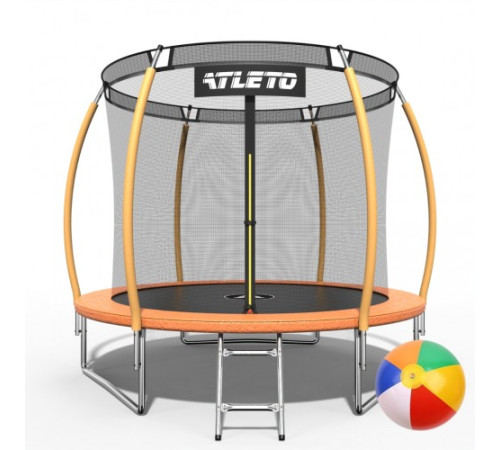 Батут Atleto 42400469 з внутрішньою сіткою 312 см помаранчевий Батут Atleto 42400469 з внутрішньою сіткою 312 см помаранчевий