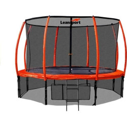 Батут Lean Sport 10655 з внутрішньою сіткою 8 футів 244 см чорно-помаранчевий