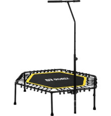 Батут для фітнесу Gymrex GR-HT110R з поручнем 4 фути 124 см чорно-жовтий