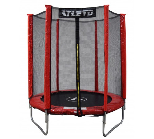 Батут Atleto 42400452 з зовнішньою сіткою 183 см червоний Батут Atleto 42400452 з зовнішньою сіткою 183 см червоний