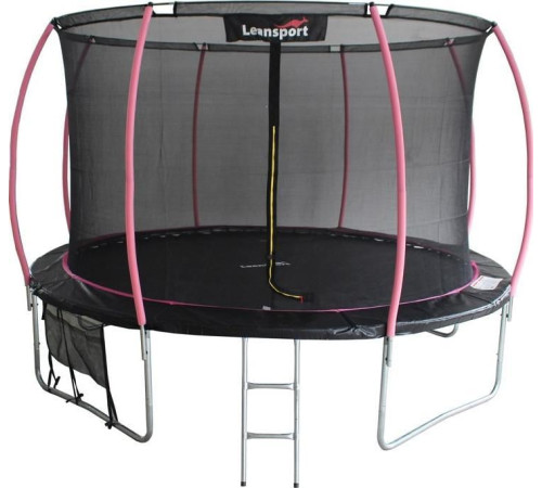 Батут Lean Sport MAX 8340 з внутрішньою сіткою 10 футів 305 см чорно-рожевий Батут Lean Sport MAX 8340 з внутрішньою сіткою 10 футів 305 см чорно-рожевий