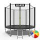 Батут Atleto 42400443 з зовнішньою сіткою 252 см чорний