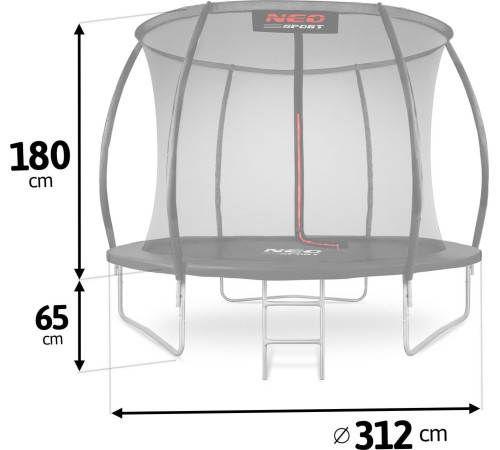 Садовий батут Neo-Sport NS-10C231 з внутрішньою сіткою 10 FT 312 см