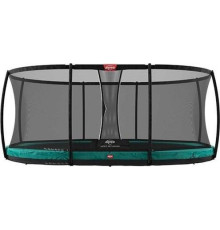 Батут Berg Grand Champion InGround з внутрішньою сіткою 350 x 250 см зелений