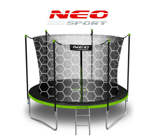 Батут Neo-Sport з внутрішньою 10 футів 312 см чорно-зелений Батут Neo-Sport з внутрішньою 10 футів 312 см чорно-зелений