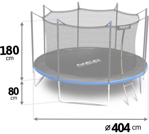 Садовий батут Neo-Sport NS-13W241 з внутрішньою сіткою 13 FT 404 см