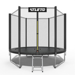 Батут Atleto 42400472 з зовнішньою сіткою 312 см чорний