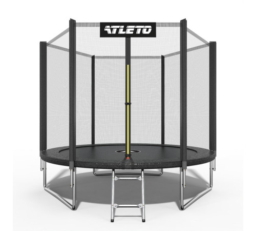 Батут Atleto 42400472 з зовнішньою сіткою 312 см чорний