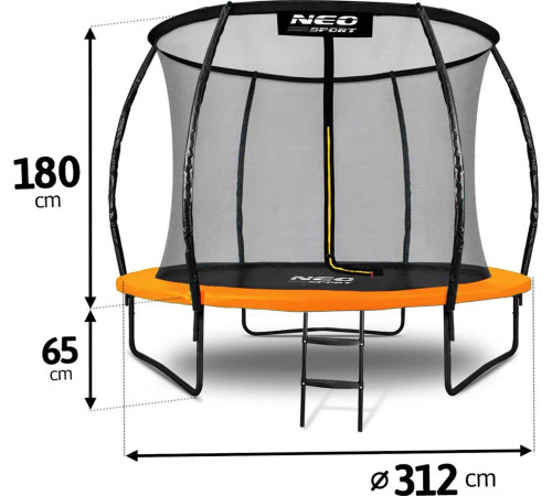 Садовий батут Neo-Sport NS-10C201 з внутрішньою сіткою 10 FT 312 см